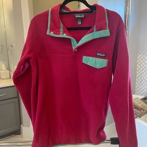 Pink and turquoise Patagonia pullover